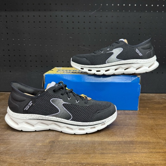 New W/ Box! Women's Skechers Go Walk Glide Step 2.0 Black Lavender Goga Size 11 - Picture 1 of 5